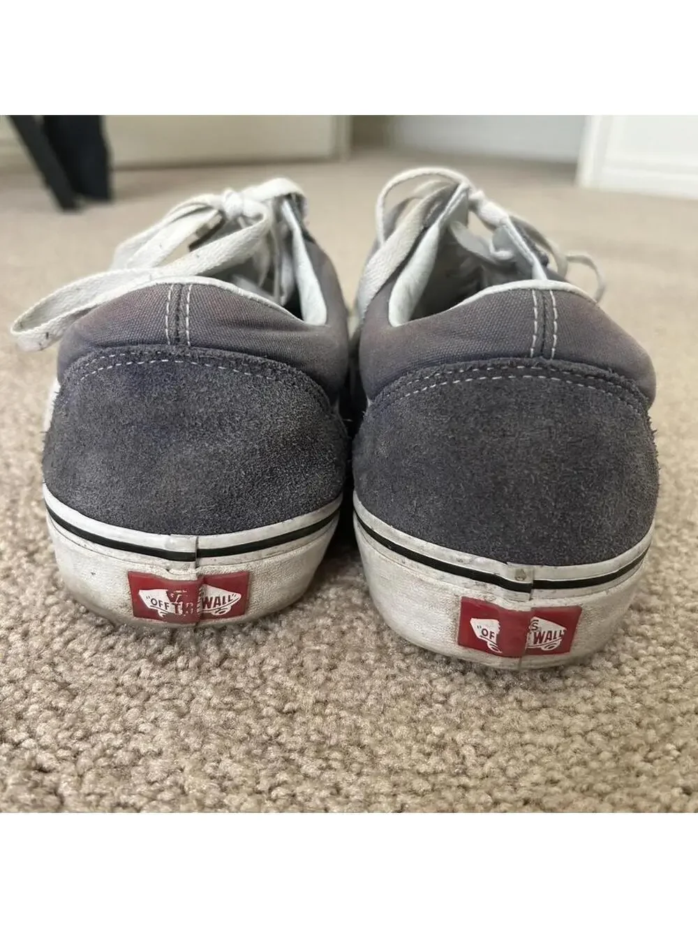 Men’s size US 13 Grey and white Vans Old Skool trainers